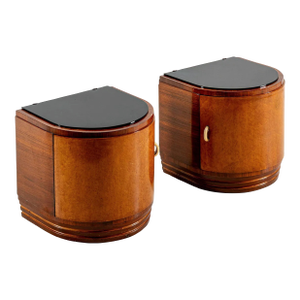 Italian Art Deco Bedside Tables, a Pair, 1940s