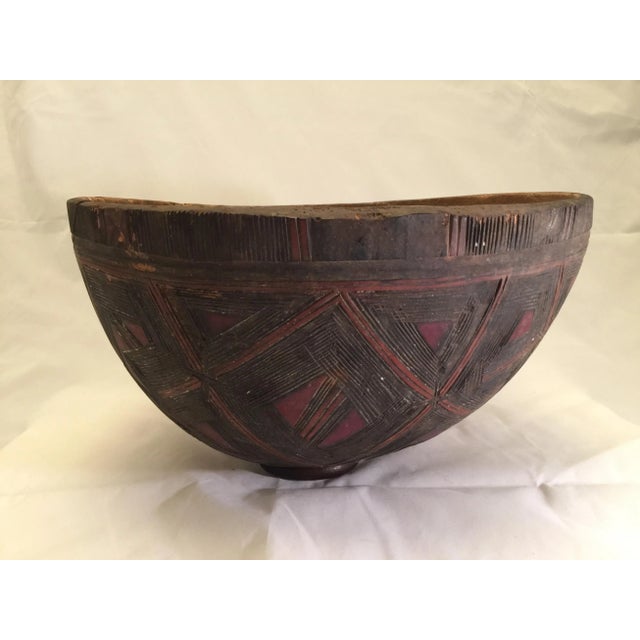 Large African Carved Bowl For Sale In Chicago - Image 6 of 6