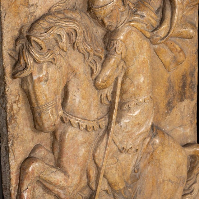 Italian Artist, Plaque of George Slaying the Dragon, 1870, Marble For Sale - Image 13 of 17