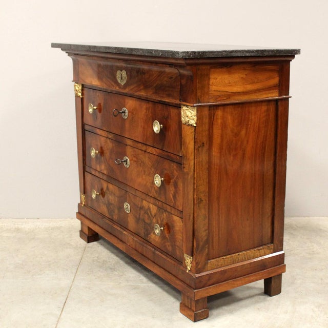 Empire Chest of Drawers in Walnut For Sale - Image 4 of 15
