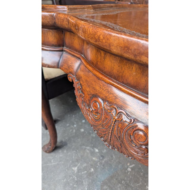 Vintage French Louis XV Mahogany Coffee Table Inlay and Carved For Sale In Los Angeles - Image 6 of 9