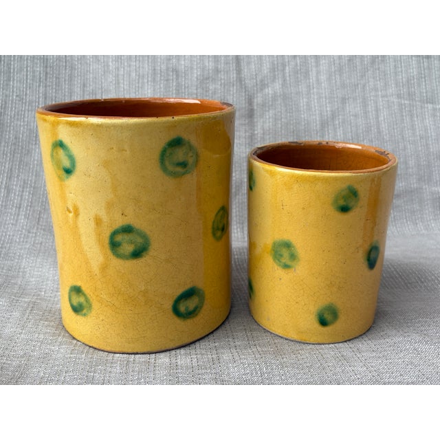Ceramic Mid 20th Century Hand Thrown French Terra Cotta Nesting Planters a Pair For Sale - Image 7 of 16
