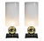 Italian Table Lamps in Brass with Murano Glass Base and Shades, Set of 2 For Sale - Image 10 of 10