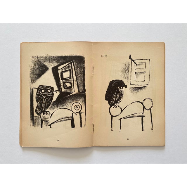 " Pablo Picasso : Lithographs 1945-1947 " Vintage 1947 1st Edition Mid Century Modern Mourlot Fine Art Lithograph Print Art Book For Sale - Image 9 of 18