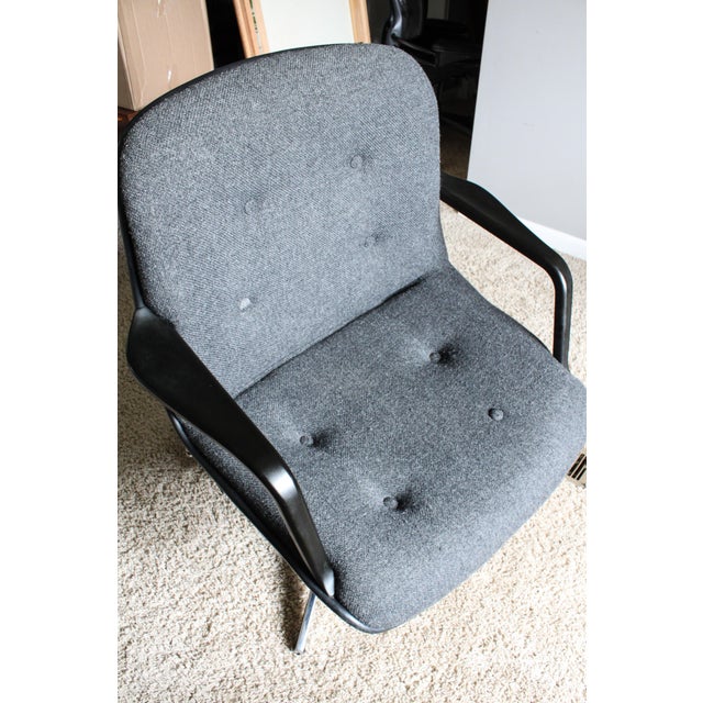 1980s Vintage United Chair Tufted Grey Tweed Pollock Style Chairs A Pair Chairish