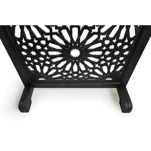 Moroccan Vintage Large Moroccan Wood Ebony Panel For Sale - Image 3 of 6