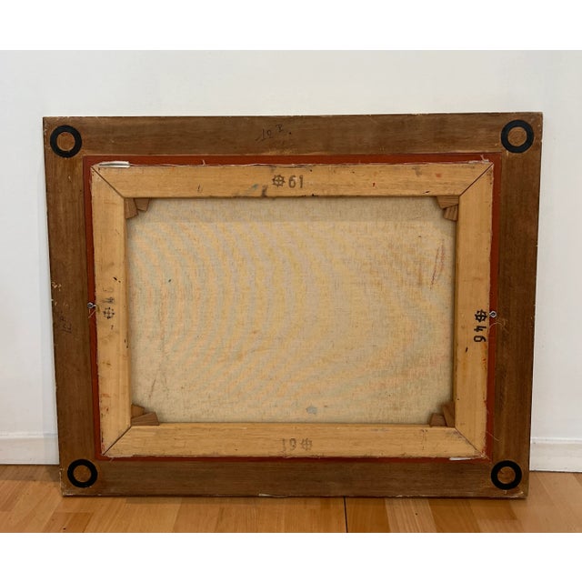 André René César Brechet, Coucher du soleil au Pont Royal et Notre Dame, Paris, Oil on Canvas, Framed For Sale - Image 9 of 10