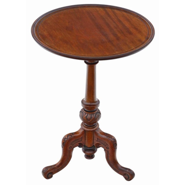 Antique 19th Century Wine or Side Table in Mahogany and Walnut For Sale - Image 6 of 6