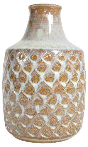 Scandinavian Modern Blue Glazed Stoneware Vase from Søholm, 1960s