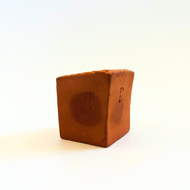 Terra Cotta House Pottery Candle Holder - Tiny Taper For Sale - Image 9 of 10