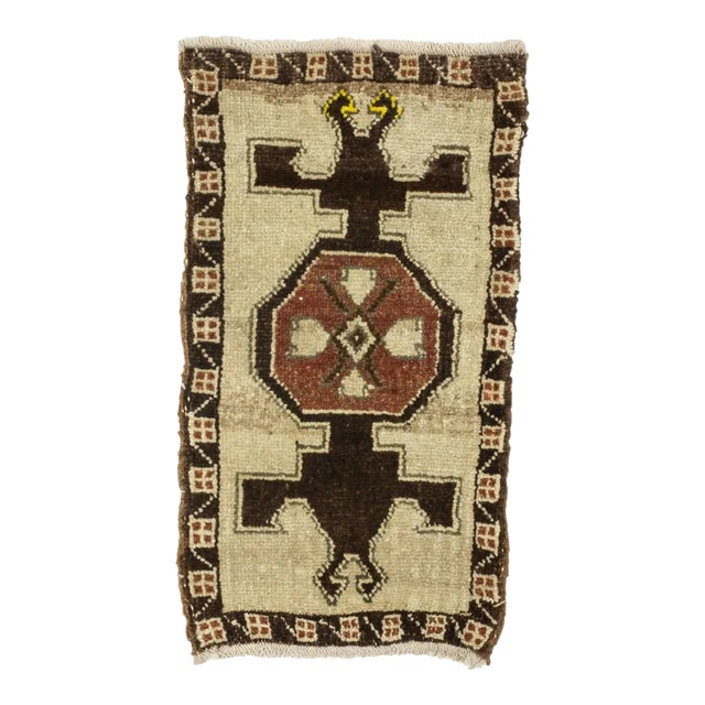 Vintage Mini Turkish Rug For Sale