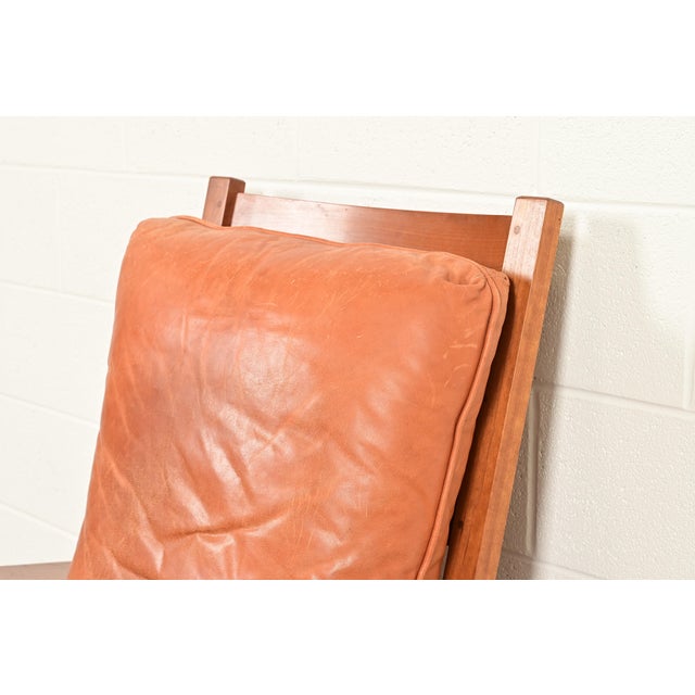 Late 20th Century Stickley Mission Arts & Crafts Cherry Wood Spindle Reclining Morris Lounge Chair For Sale - Image 5 of 12