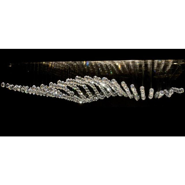 Contemporary Crystal Sea Modular Pendant Light in Gold Plating and Crystal by Aggiolight For Sale - Image 3 of 6