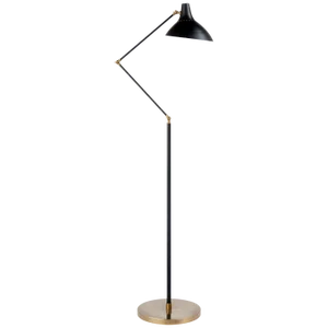 AERIN for Visual Comfort Signature Charlton Floor Lamp in Black & Hand-Rubbed Antique Brass