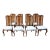 Set of 8 Vintage Queen Anne Solid Walnut and Cane High Back Dining Chairs Attributed to John Stuart for Mount Airy Furniture For Sale