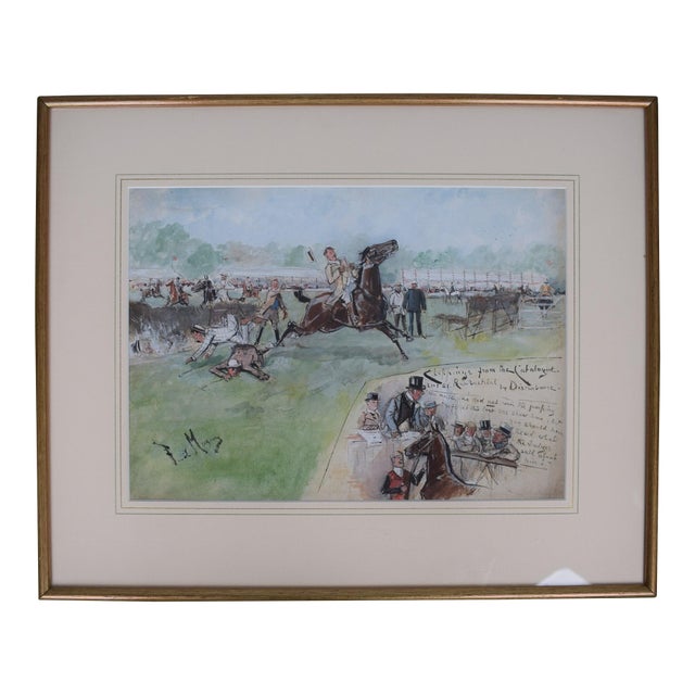Clippings From the Catalogue Lot 51. Rumbustical by Disturbance Watercolour by Finch Mason For Sale