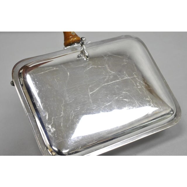 Metal Vintage Victorian Silver Plated Crumb Catcher Table Butler by Sf Co For Sale - Image 7 of 11