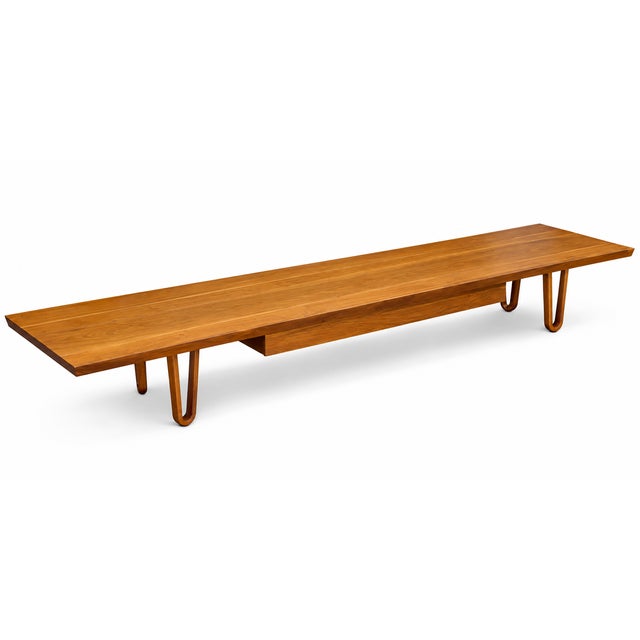 Mid-Century Modern Edward Wormley for Dunbar Long John Walnut Coffee Table For Sale