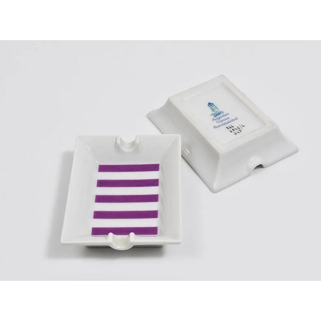 Mid-Century Purple Porcelain Ashtrays from Augarten, Vienna, Austria, 1950s, Set of 2 For Sale - Image 10 of 11