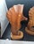 Vintage Pair of Two Wood Seahorse Toothpicks Hors d'Oeuvres Appetizer Holders, Mid Century Modern. Monkey Pod Wood