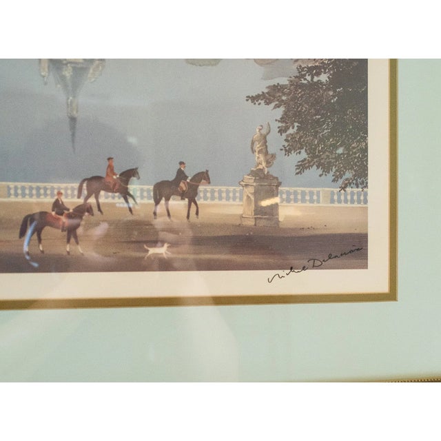 Late 20th Century Michel Delacroix - French Château Landscape, Hand-Signed Print For Sale - Image 4 of 7
