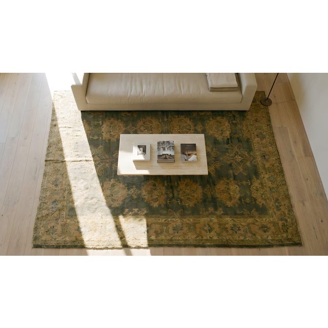 Early 20th Century Turkish Oushak Carpet ( 10' x 12'1'' - 305 x 368 ) For Sale - Image 13 of 15