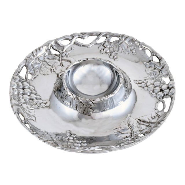Vintage Arthur Court Grape Chip & Dip Server For Sale
