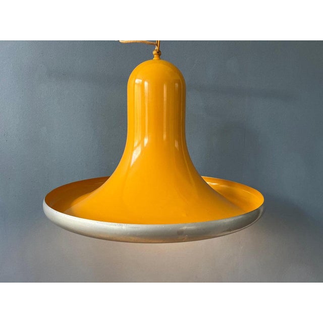 Mid-Century Space Age Ufo Yellow Pendant Lamp For Sale - Image 3 of 11
