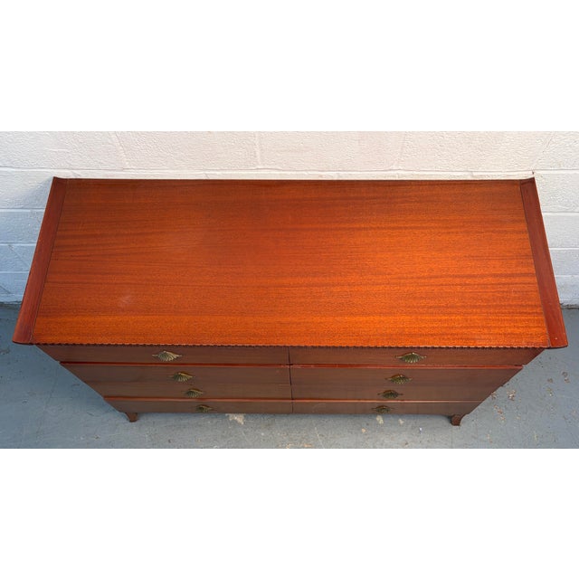 Wood Vintage "Pagoda" Dresser by R-Way Furniture Company For Sale - Image 7 of 15