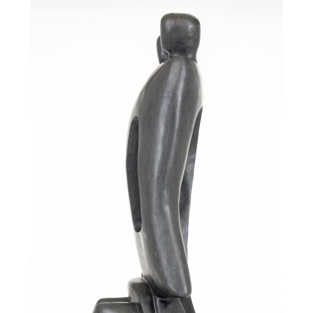 Black Contemporary Abstract Figures Marble Sculpture For Sale - Image 8 of 12