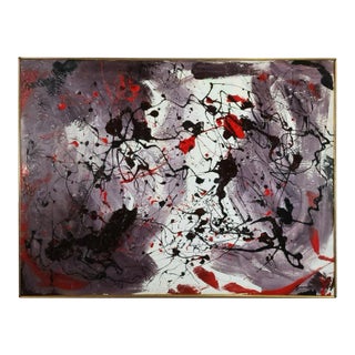 Large 20th Century Quality Abstract Expressionist Painting 37” x 49” For Sale