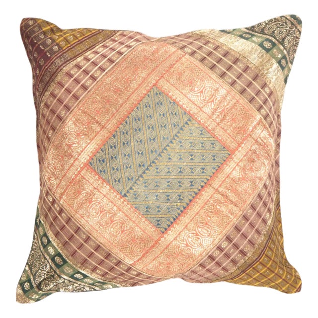 Pasargad DC Sari Silk Square Pillow Case For Sale