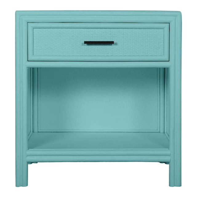 Bermuda One-Drawer Nightstand - Turquoise For Sale