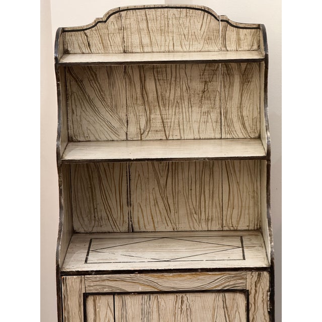 Wood Diminutive Early 19th Century English Faux Bois Waterfall Bookcase For Sale - Image 7 of 14