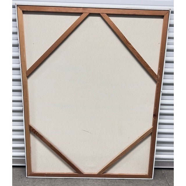 1980s Gunnar Erman Modern Mix Media Abstract Sun Motif Painting For Sale - Image 4 of 5