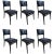 Black Carlo de Carli Chairs - Set of 6 Reupholstered with Fabric by Fornasetti For Sale - Image 8 of 8