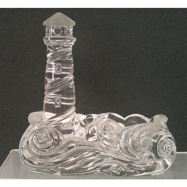 Vintage Lenox Crystal Lighthouse Votive Candle Holder Retired Wonderful vintage condition. Very coastal / nautical decor....