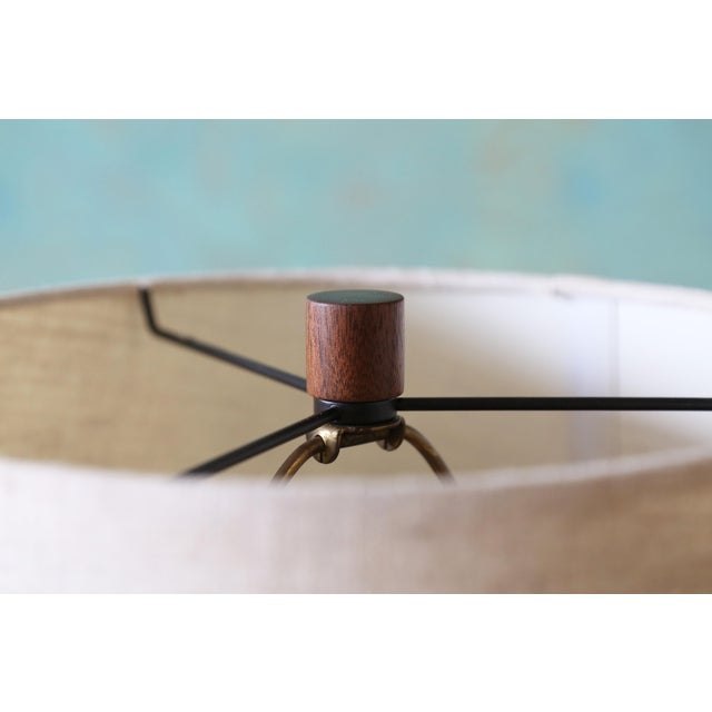 Ceramic 1960s Gordon and Jane Martz M56 Lamp for Marshall Studios White Tan Black Decorations 20" For Sale - Image 7 of 9