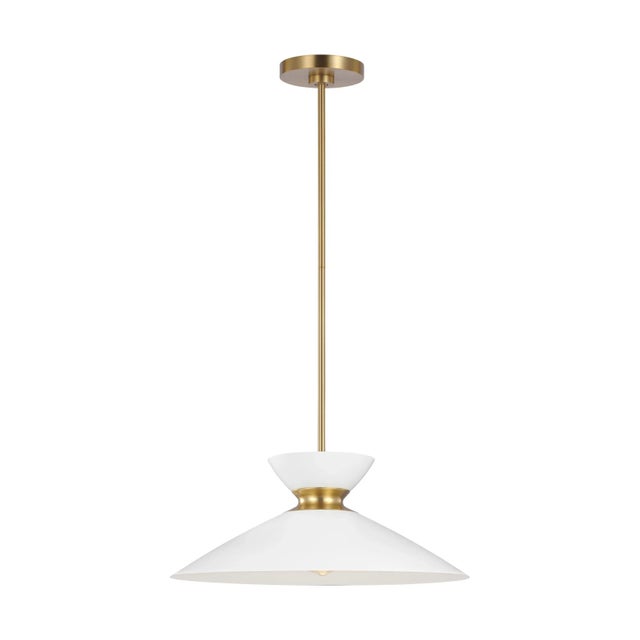 Heath is a chic pendant crafted of metal and a center wrap detail. The cleanness of the contemporary look gives the...