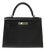 Hermès Kelly 28 Noir Box Calf Palladium Hardware 2008 For Sale