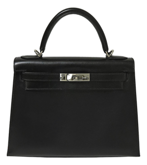 Hermès Kelly 28 Noir Box Calf Palladium Hardware 2008