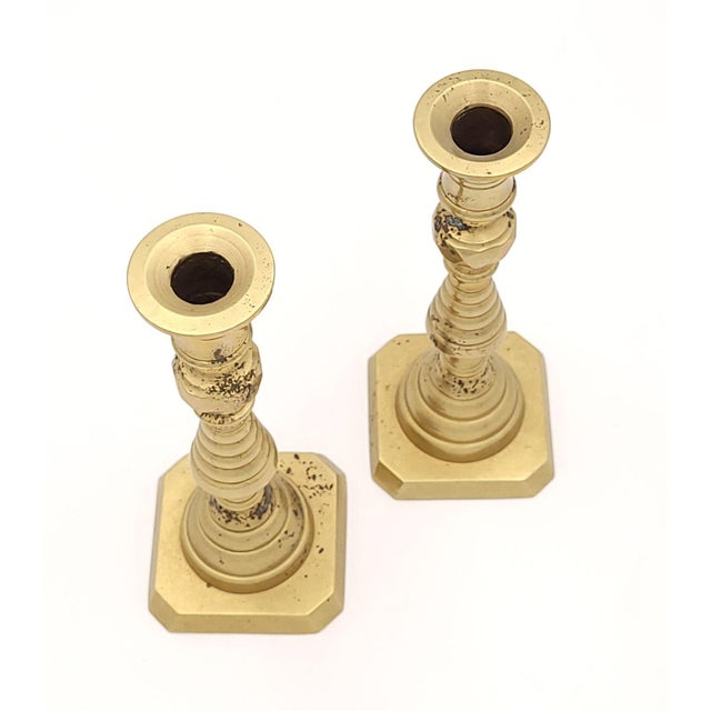 Metal Pair of Victorian Beehive Candlesticks, Circa 1860 For Sale - Image 7 of 7