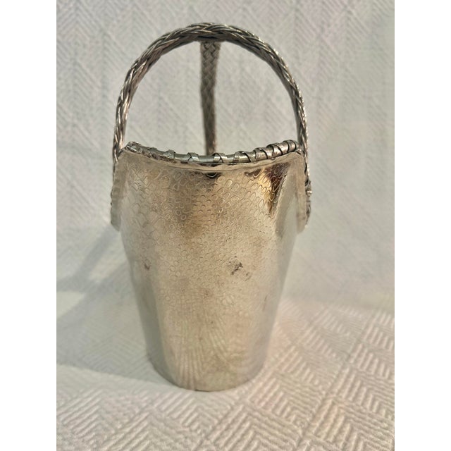 Late 20th Century Late 20th Century Silver Plate Crocodile Pattern Wine Bottle Caddy For Sale - Image 5 of 8