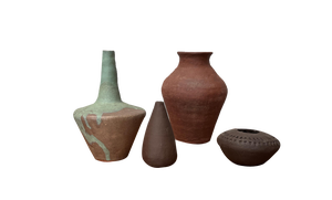 Mid-Century German Studio Pottery Vases from M.R. I and II, 1960s, Set of 4