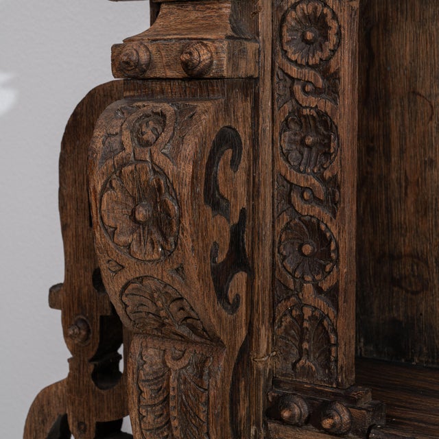 Renaissance 19th Century Belgium Renaissance Brown Wood Bookcase For Sale - Image 3 of 15