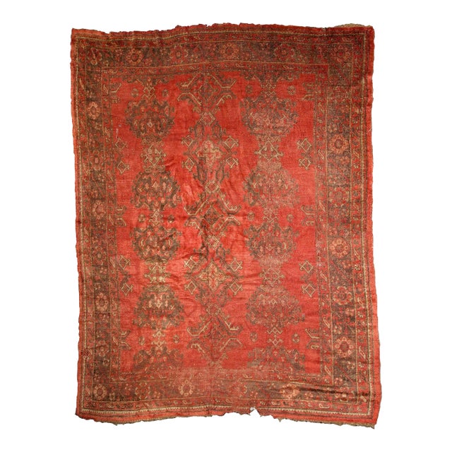 1900s, Handmade Antique Turkish Oushak Rug 9' X 11' For Sale