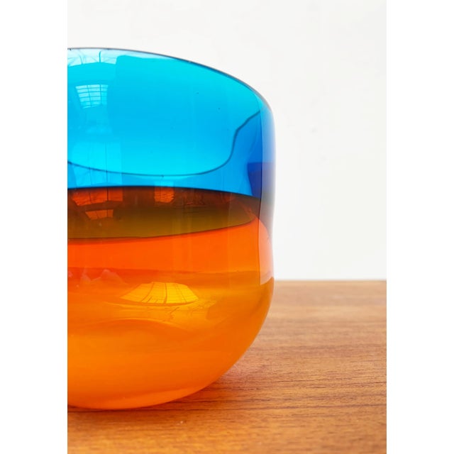 Vintage German Colorful Glass Bowls from Eisch, Set of 2 For Sale - Image 3 of 18