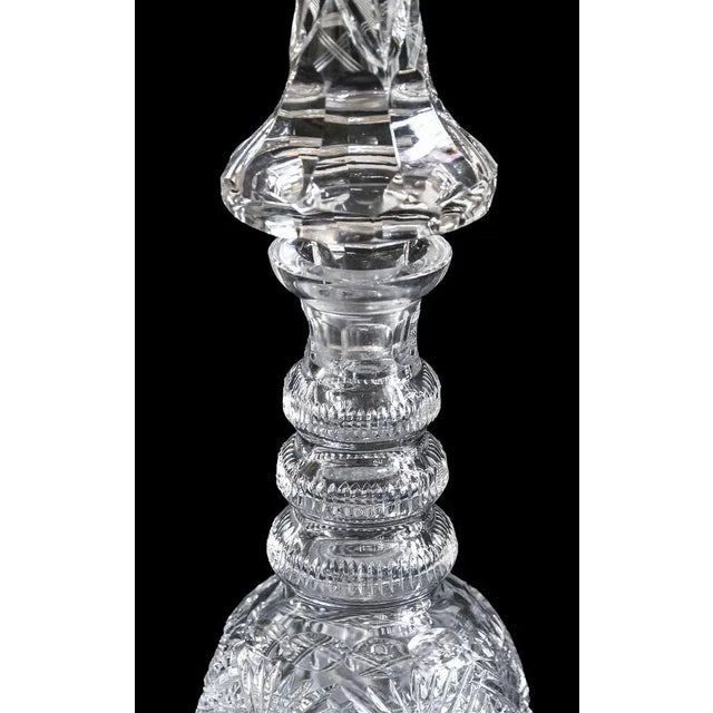 Large Middle Eastern style Bohemian Crystal Decanter For Sale - Image 3 of 7