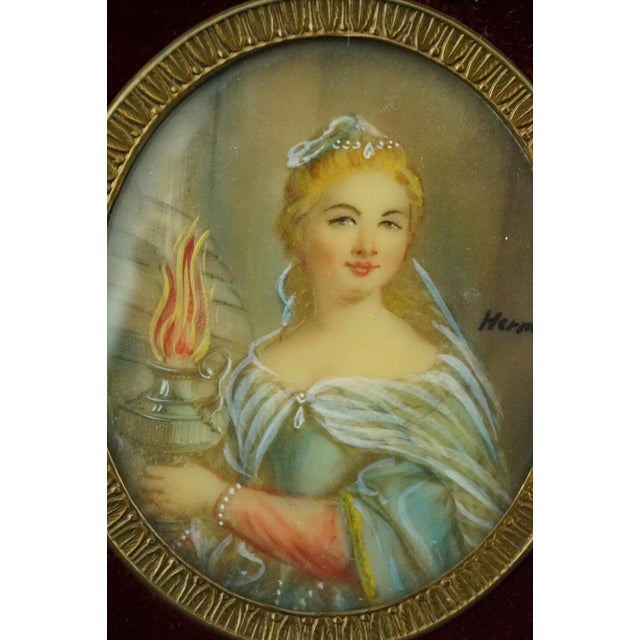 Herme and Says, Miniatures, 1900s, Cellulose, Framed, Set of 2 For Sale - Image 16 of 18