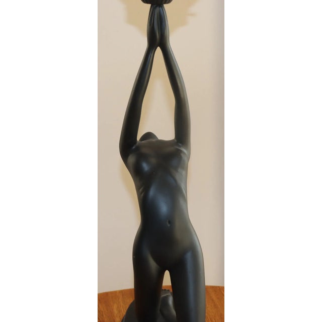 1970s Art Deco Style Nude Table Lamp For Sale - Image 10 of 13